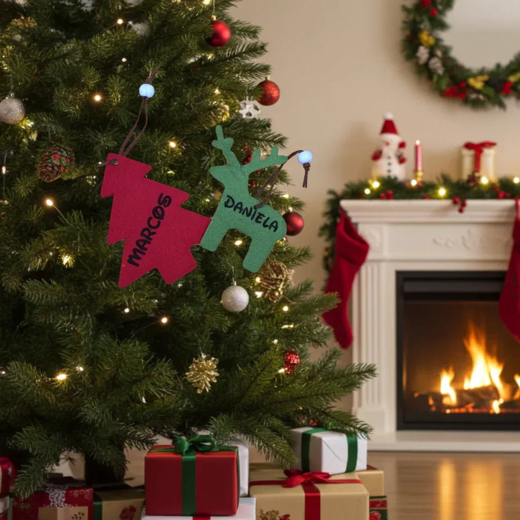 Adorno de Navidad Personalizado de fieltro - Personalizaciones MOA