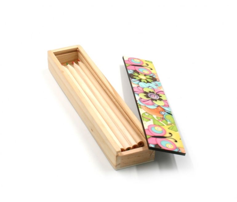 Estuche de madera con colores - Personalizaciones MOA