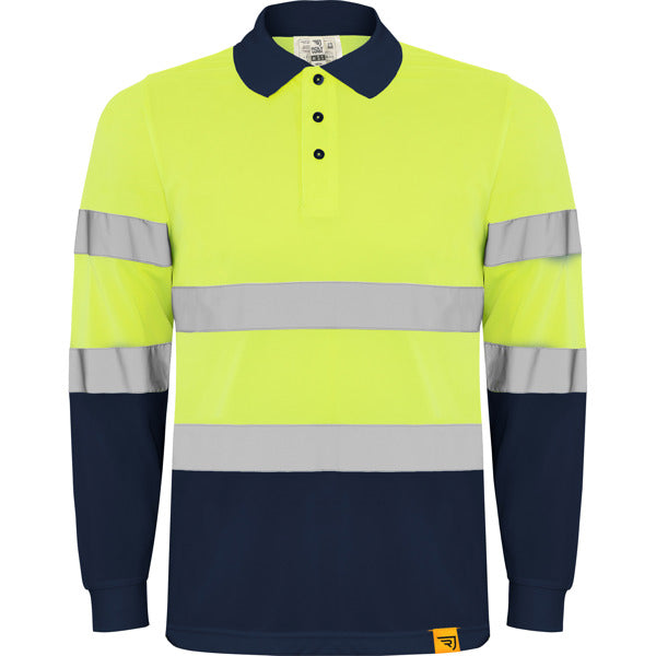 Polo con Logo Alta Visibilidad Manga Larga