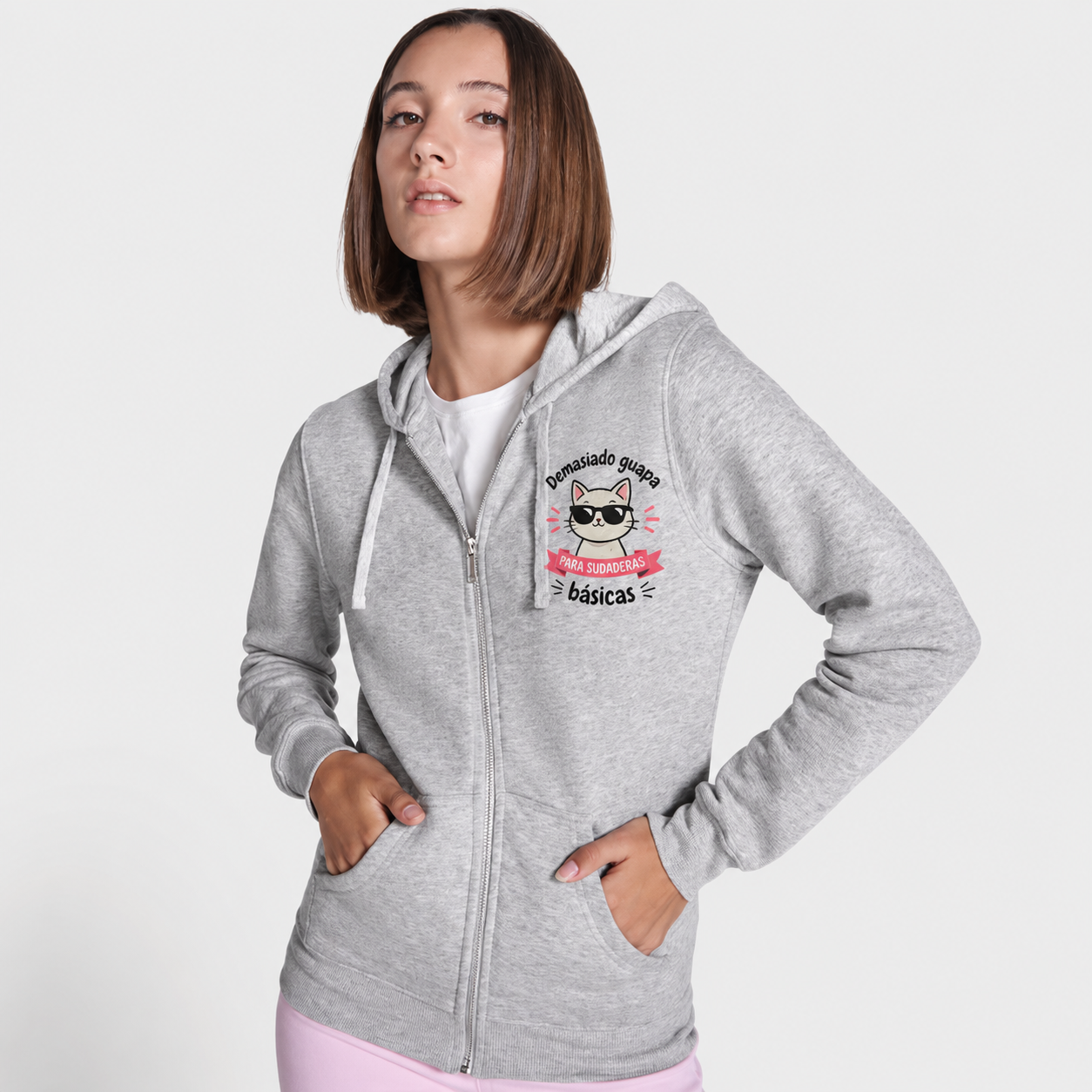 Sudadera Personalizada Chica con cremallera y capucha