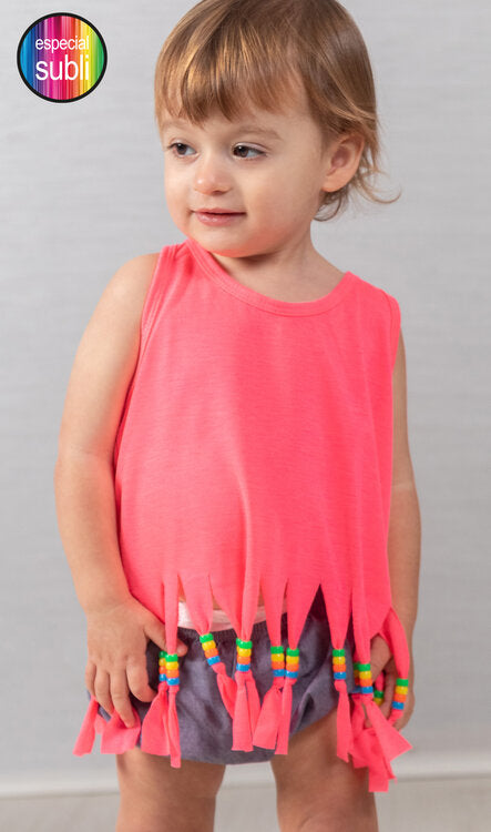 Vestido niña con bolas de colores