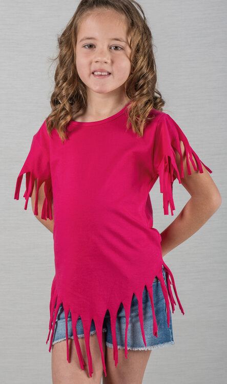 Vestido niña con flecos