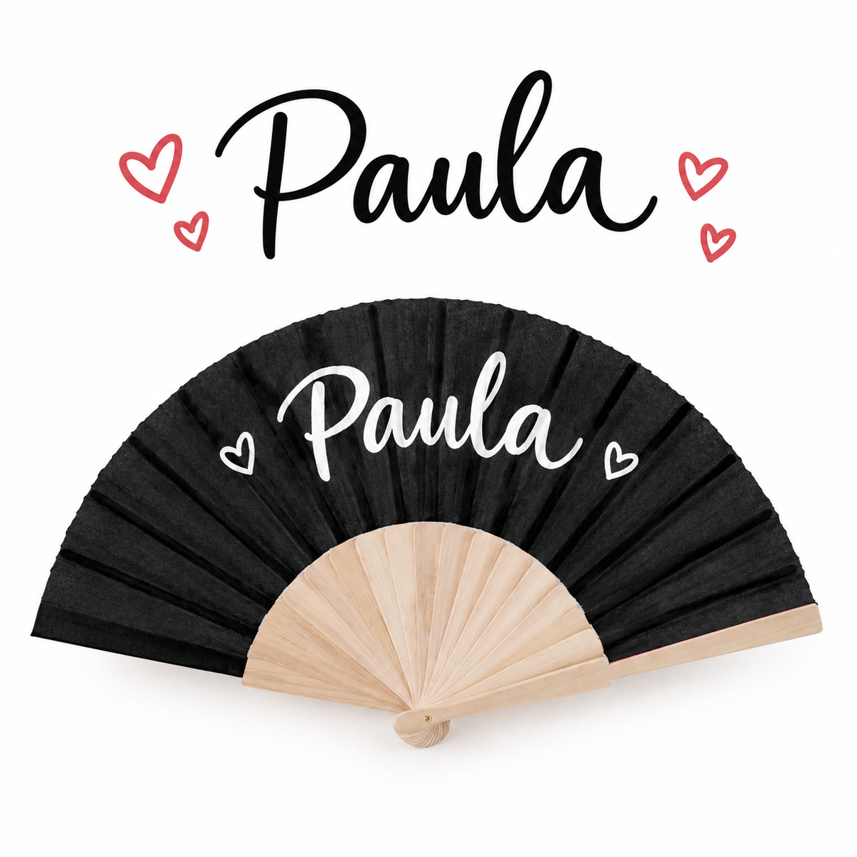 Abanico Personalizado de Madera