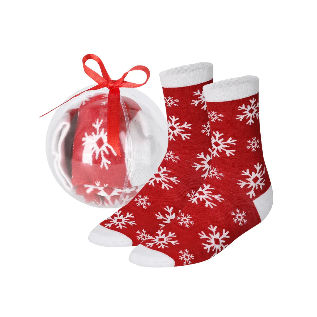 Calcetines Navideños con Adorno bola transparente - Personalizaciones MOA