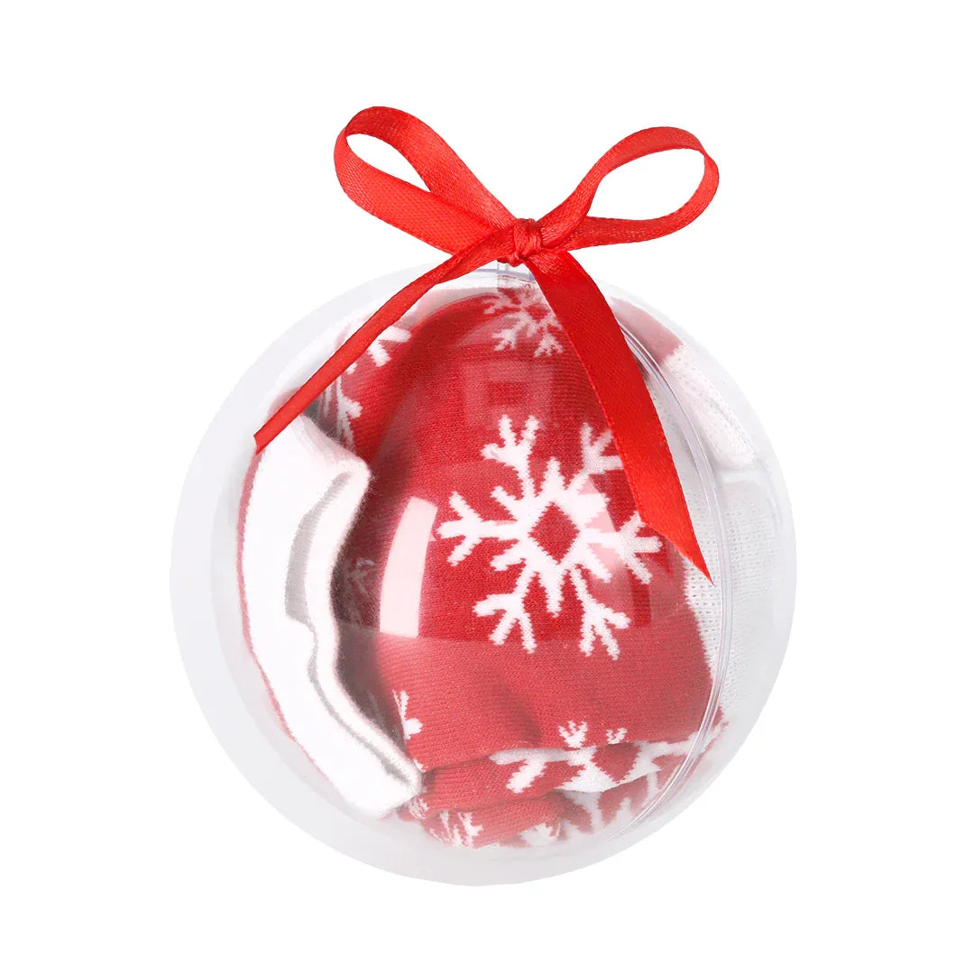 Calcetines Navideños con Adorno bola transparente - Personalizaciones MOA