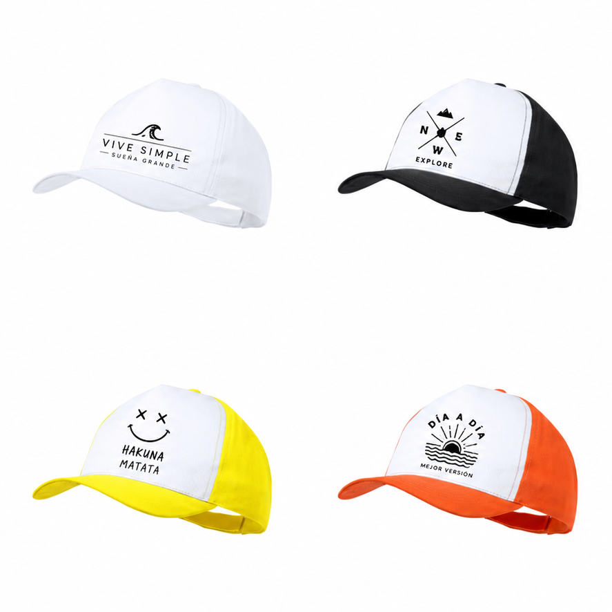 Gorra Personalizada frontal blanco