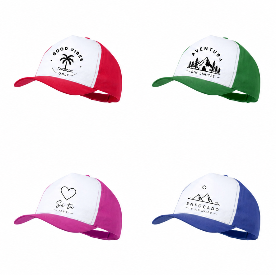 Gorra Personalizada frontal blanco