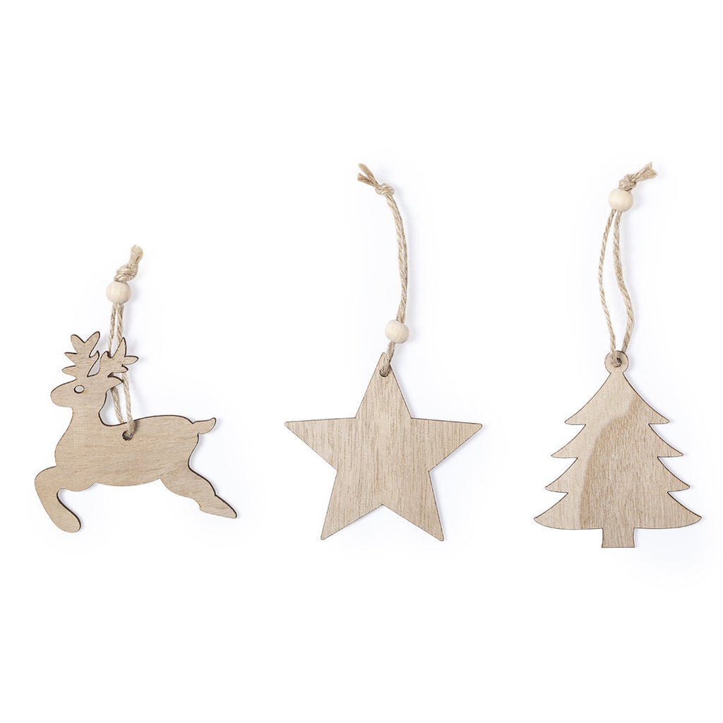 Adorno de Navidad en madera natural