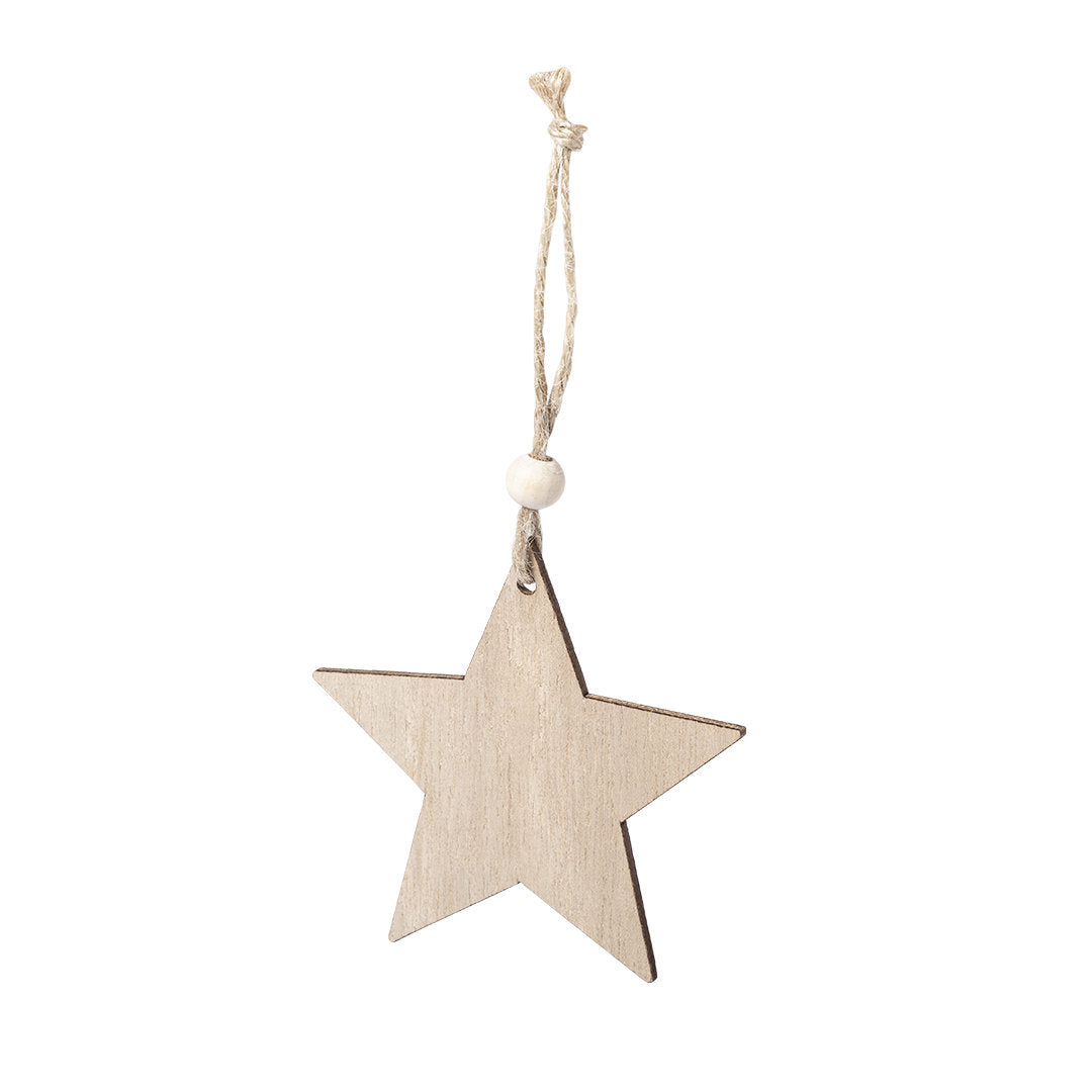 Adorno de Navidad en madera natural