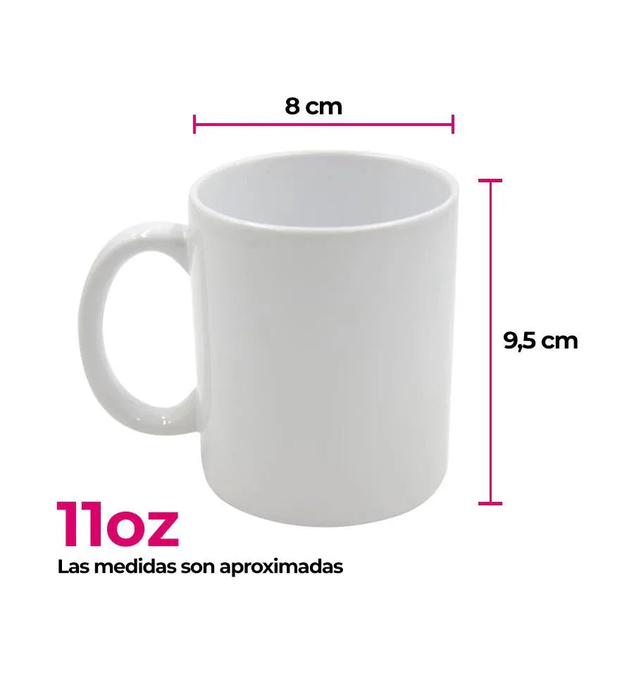 Taza de Cerámica Blanca Personalizada - Personalizaciones MOA