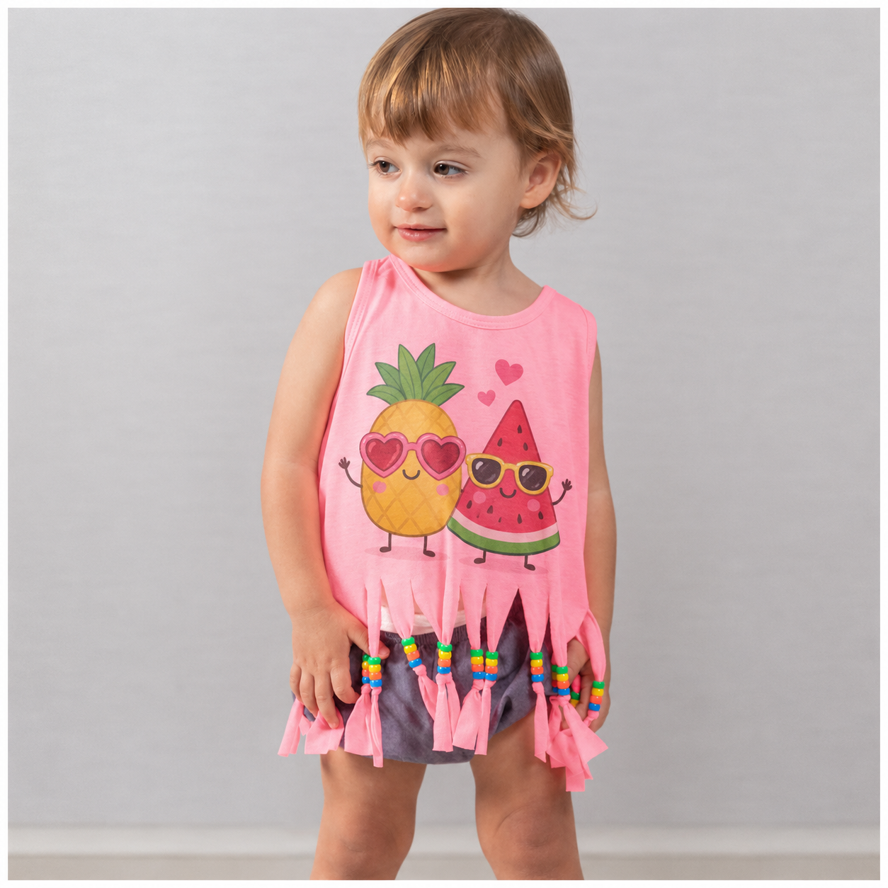 Vestido Personalizado niña con bolas de colores